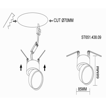Светильник точечный ST-Luce ST651.438.09-3