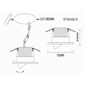 Светильник точечный ST-Luce ST705.438.10-3