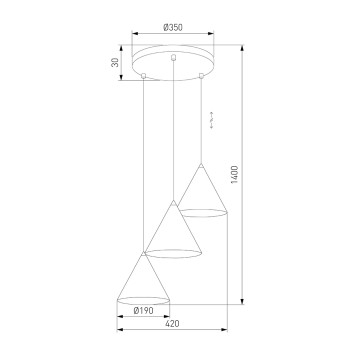 Люстра TK Lighting Cono 10012-2