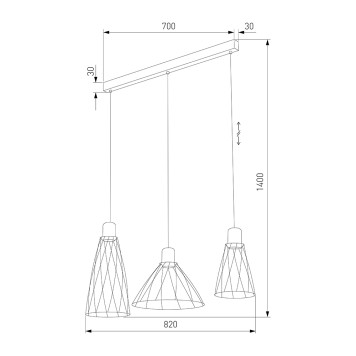Люстра TK Lighting Modesto 10158-3