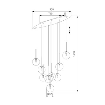 Люстра TK Lighting Estera 6148-4