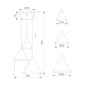 Люстра TK Lighting Cono 6633-4