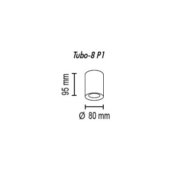 Светильник точечный TopDecor Tubo8 P1 28-1