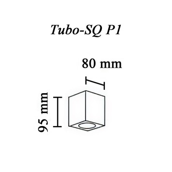 Светильник точечный TopDecor Tubo8 SQ P1 18-1