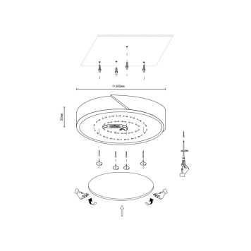Светильник потолочный Velante 445-467-01-1