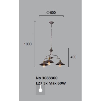 Люстра Viokef  Rustic 3083300-4