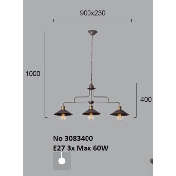 Люстра Viokef  Rustic 3083400-3