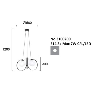 Люстра Viokef Bubble 3100200-4