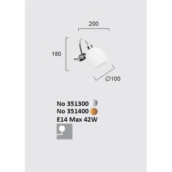 Бра Viokef Niobe 351400-1