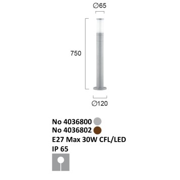 Уличный фонарь Viokef Cavo 4036800-2