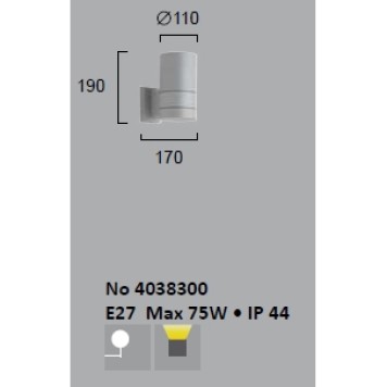 Уличный настенный светильник Viokef Sotris 4038300-1