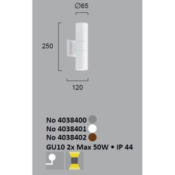 Уличный настенный светильник Viokef Sotris 4038402-2