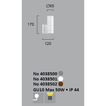 Уличный настенный светильник Viokef Sotris 4038500-1