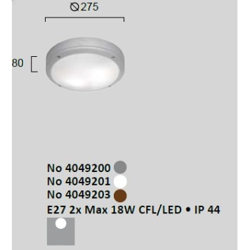 Уличный потолочный светильник Viokef Leros Round 4049201-1