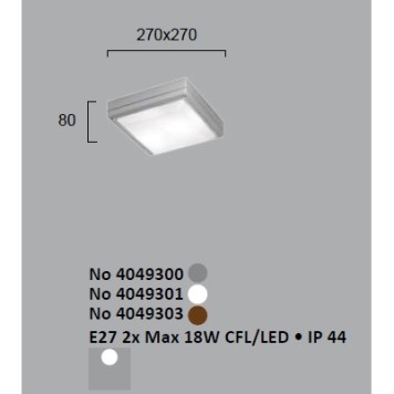 Уличный потолочный светильник Viokef Leros SQ 4049300-1
