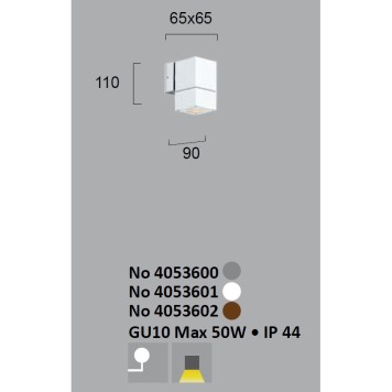 Уличный настенный светильник Viokef Paros 4053601-1