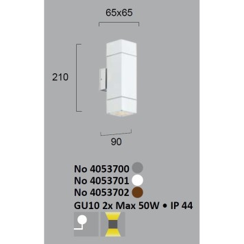Уличный настенный светильник Viokef Paros 4053700-1