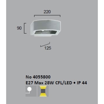 Уличный настенный светильник Viokef Sq Rhodes 4055800-1