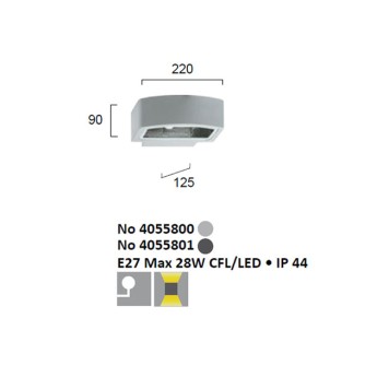Уличный настенный светильник Viokef Rhodes 4055801-1