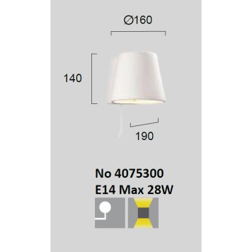 Бра Viokef Ceramic 4075300-3