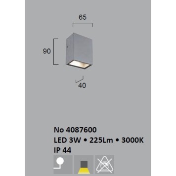 Уличный настенный светильник Viokef Tech 4087600-1