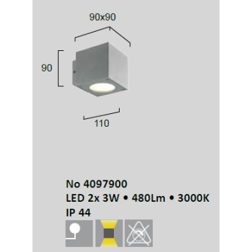 Уличный настенный светильник Viokef Tech 4097900-1