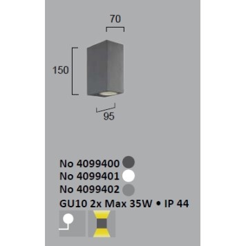 Уличный настенный светильник Viokef Tilos 4099402-2