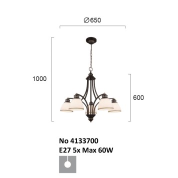 Люстра Viokef Clair 4133700-2