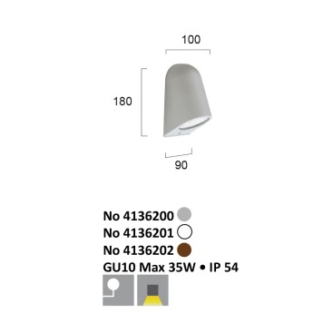 Уличный настенный светильник Viokef Hydra 4136200-2