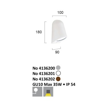 Уличный настенный светильник Viokef Hydra 4136201-2
