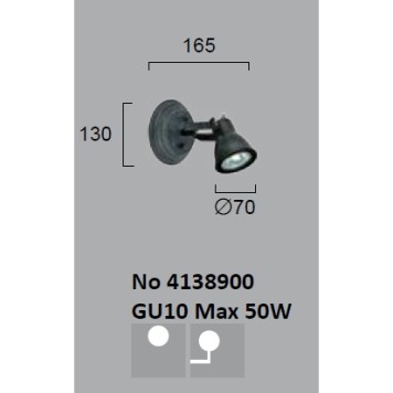 Спот Viokef Vintage 4138900-1