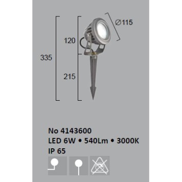 Уличный фонарь Viokef Tech 4143600-1