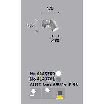 Уличный настенный светильник Viokef Paros 4143700-1