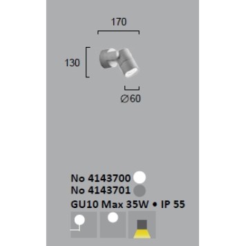 Уличный настенный светильник Viokef Paros 4143701-1