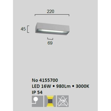 Уличный настенный светильник Viokef Tech 4155700-1