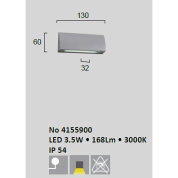 Уличный настенный светильник Viokef Tech 4155900-1