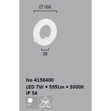 Уличный настенный светильник Viokef Santorini 4158400-2