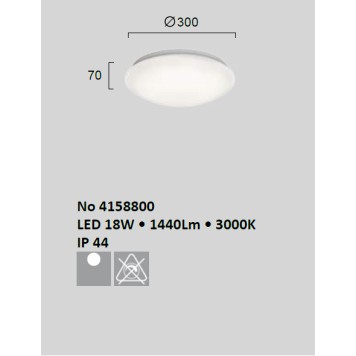 Светильник настенно-потолочный Viokef Bright 4158800-1