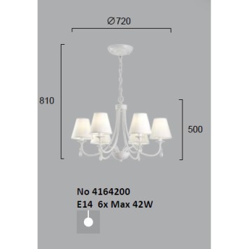 Люстра Viokef Patricia 4164200-4