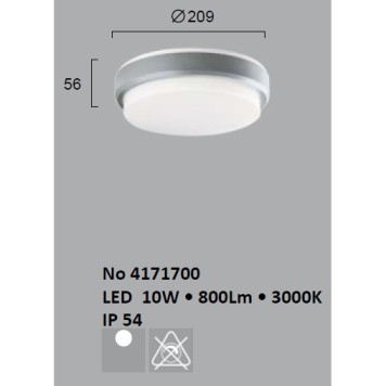 Уличный потолочный светильник Viokef Leros 4171700-1