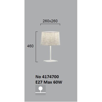 Лампа настольная Viokef Hendrix 4174700-2