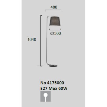 Торшер Viokef Cobbe 4175000-4