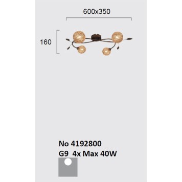 Светильник потолочный Viokef Sissy 4192800-1