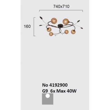 Светильник потолочный Viokef Sissy 4192900-1