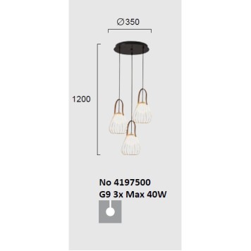 Люстра Viokef Levik 4197500-1