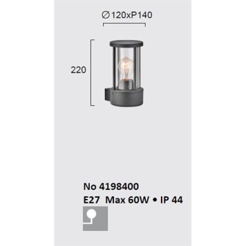 Уличный настенный светильник Viokef Aspen 4198400-1
