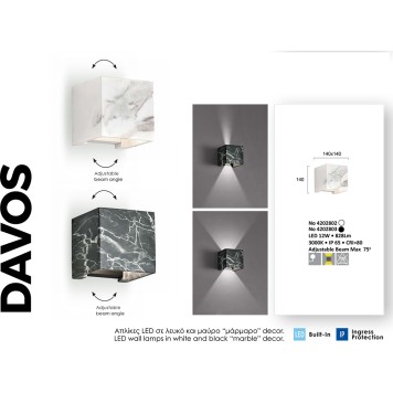 Уличный настенный светильник Viokef Davos 4202803-1