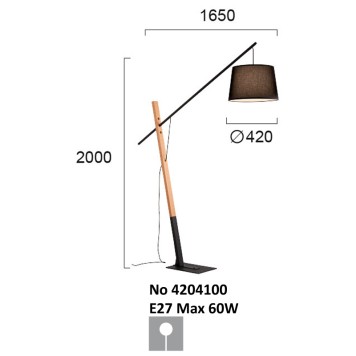Торшер Viokef Crane 4204100-4