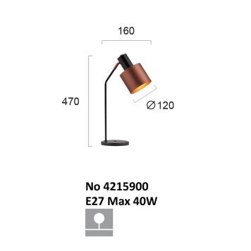 Лампа настольная Viokef Dexter 4215900-3