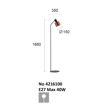 Торшер Viokef Dexter 4216100-4